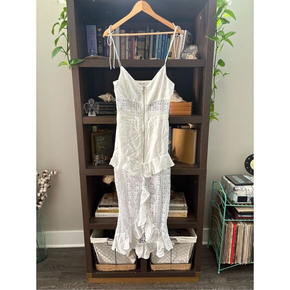 NWT For Love & Lemons x Revolve Lovebird White Lace Midi Dress Small $295 MSRP - Picture 4 of 9